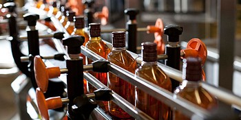 A Scotch whisky bottling line.