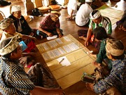The pekasehs at work during the musyawarah. Click to enlarge.