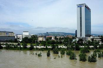 The Danube caused flooding in Bratislava, Slovakia, in the first days of June.