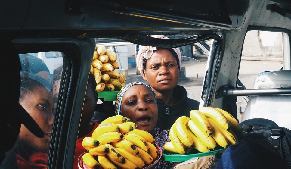 Woman selling bananas in Tanzania