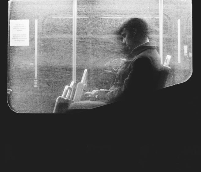 Person on bus