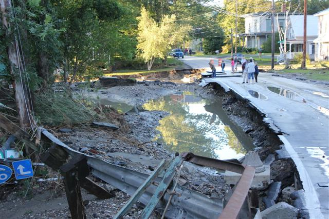 Damaged road