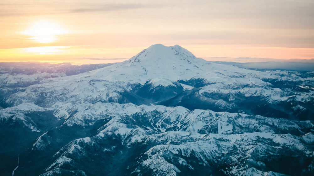 Mountain in sunset