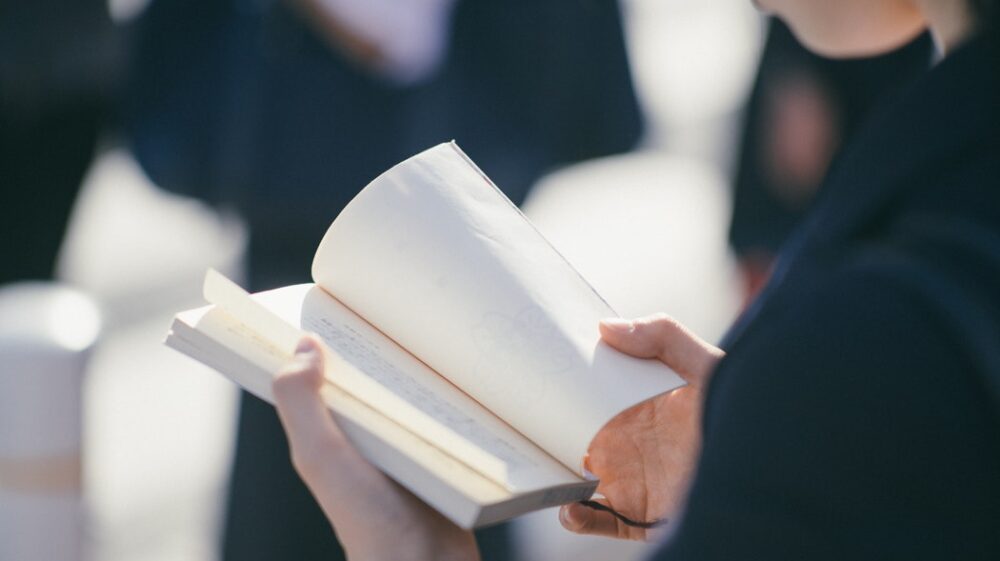 Reading a book