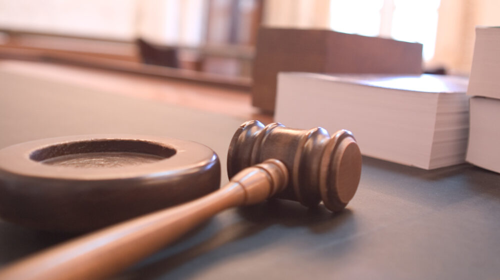 Gavel in the court of law
