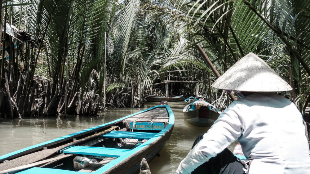 Boat on Mekong River
