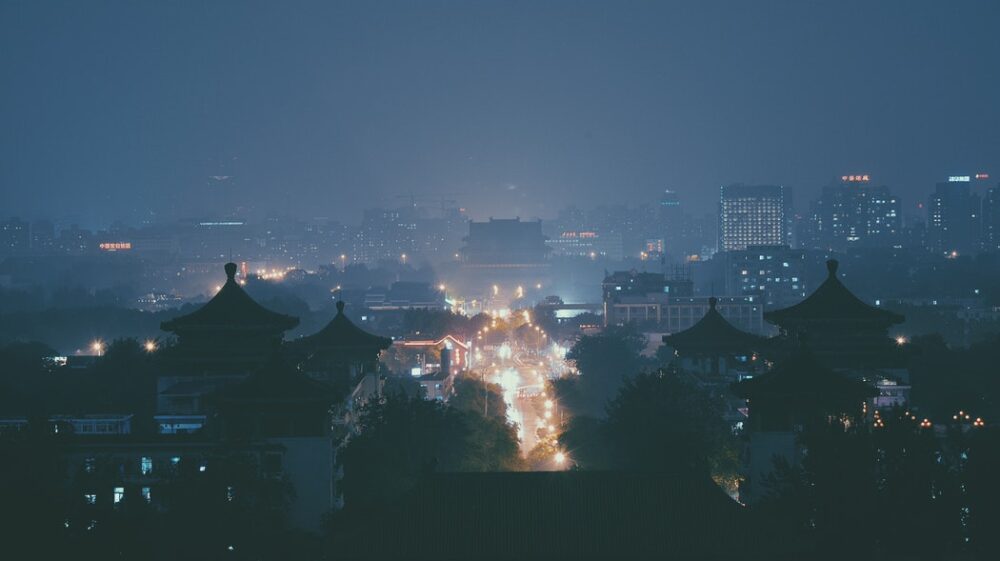 Chinese city by night
