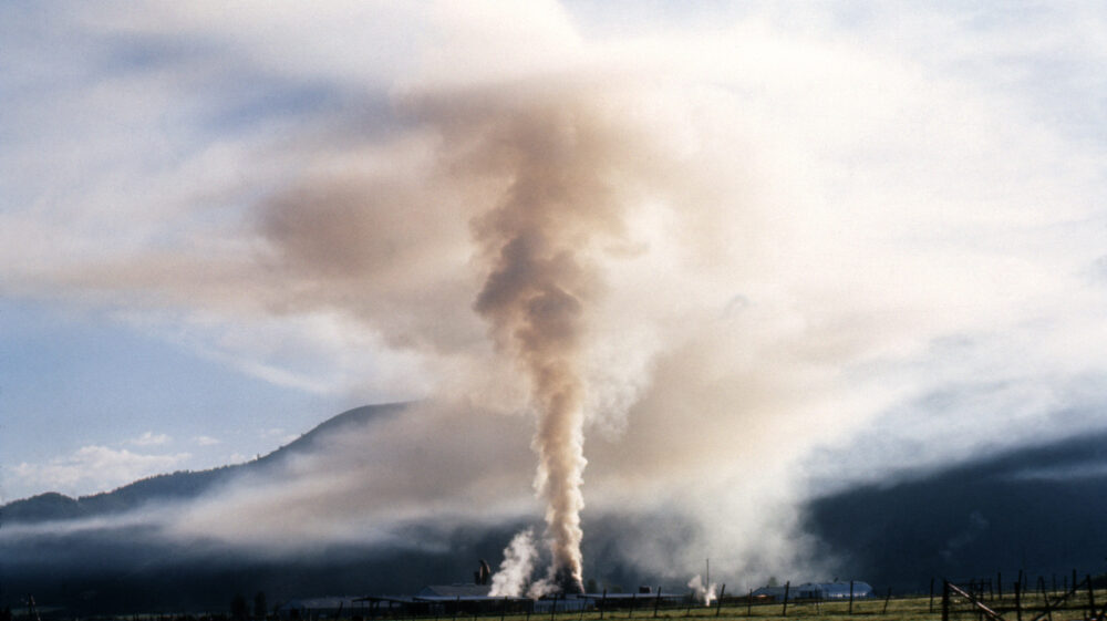 Smoke from factory