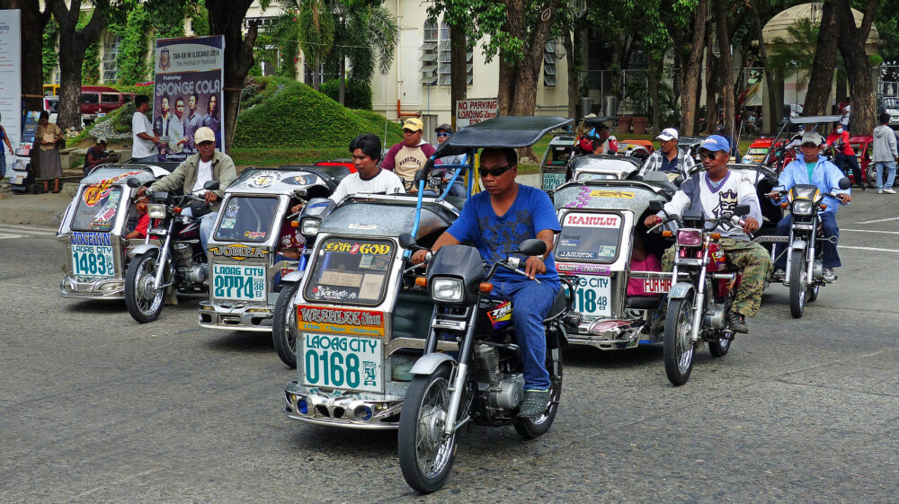 line of taxi bikes