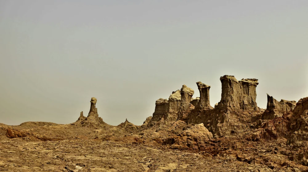 towering rock formation