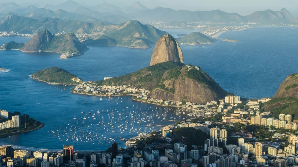 city, mountains, ocean