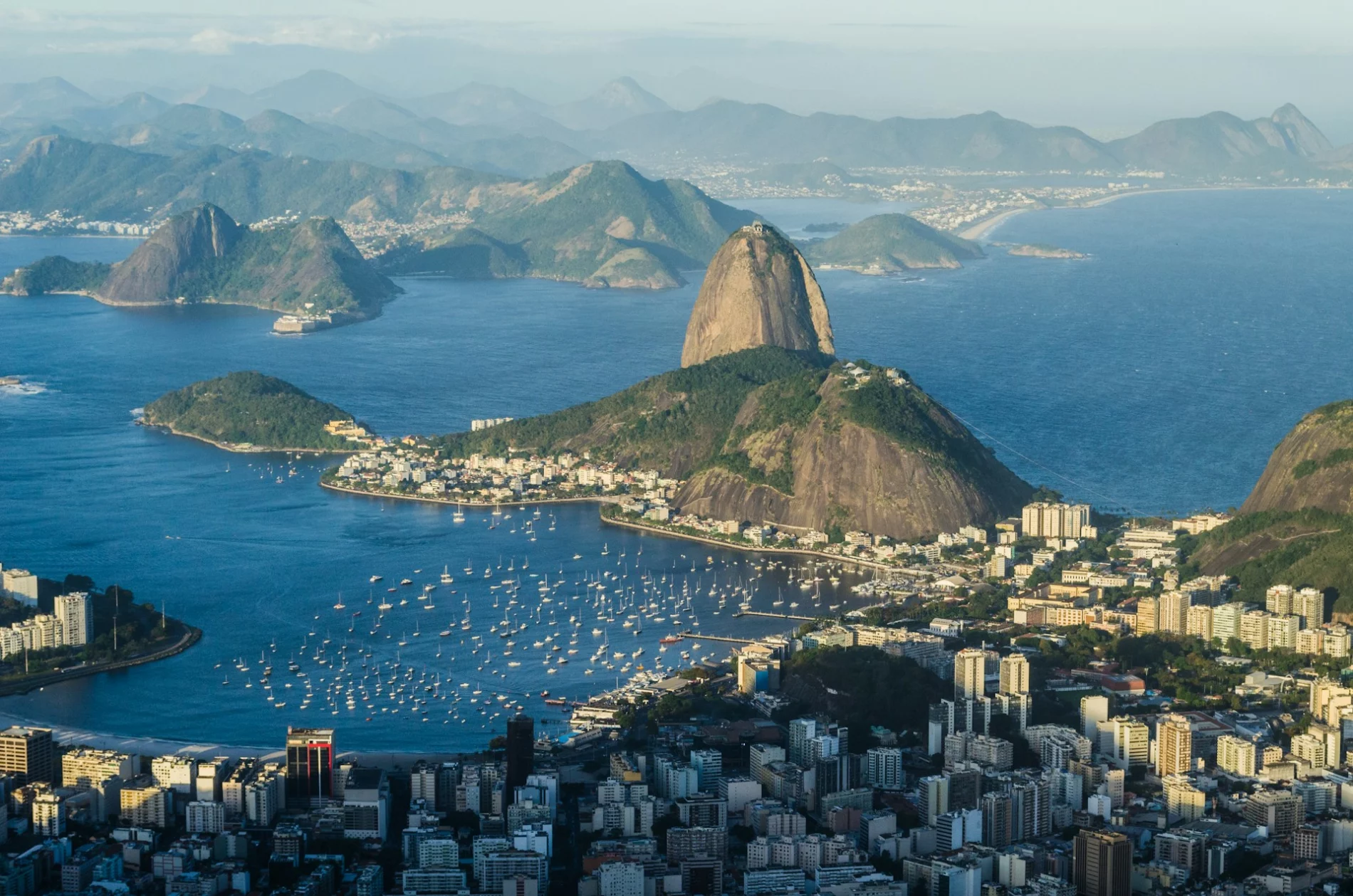 city, mountains, ocean