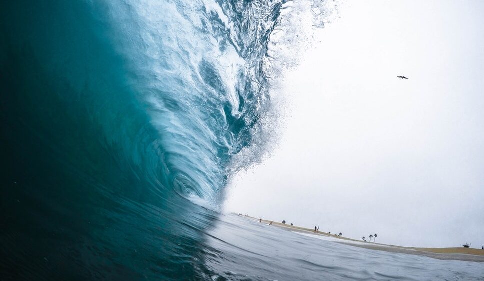 Wave on California beach