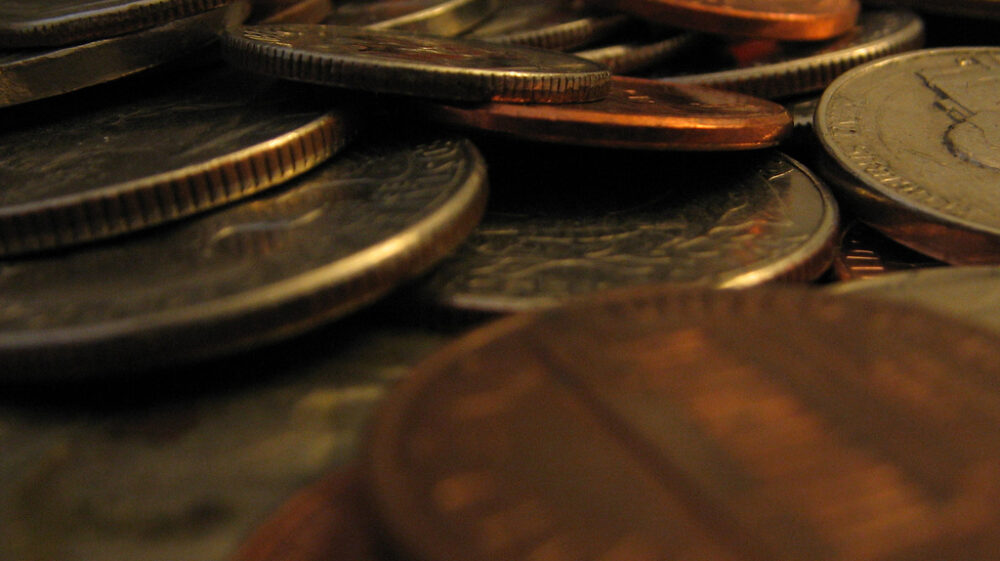 Pile of coins