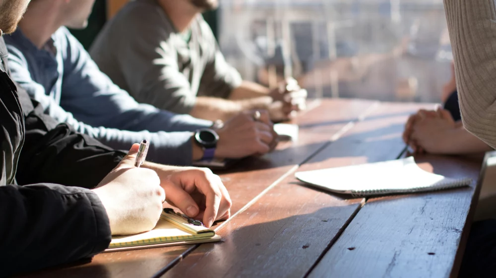 group in a meeting