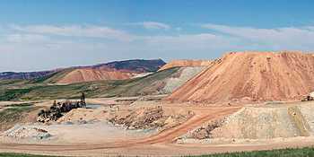 A phosphate mine near Flaming Gorge National Park in Utah, in the U.S.