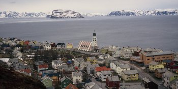 Arctic village from above