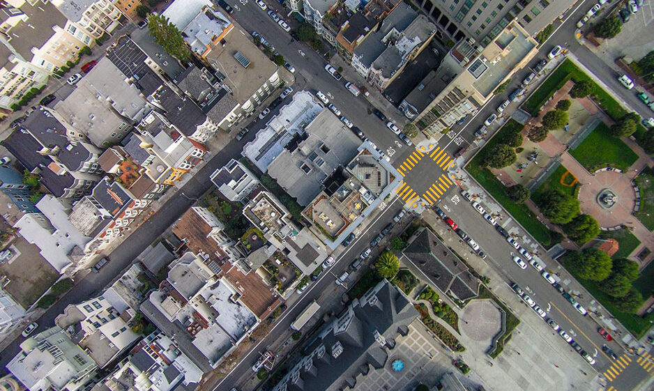 Aerial view of a city
