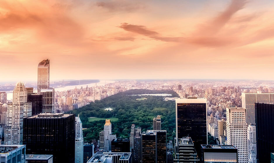 Buildings overlooking central park in New York