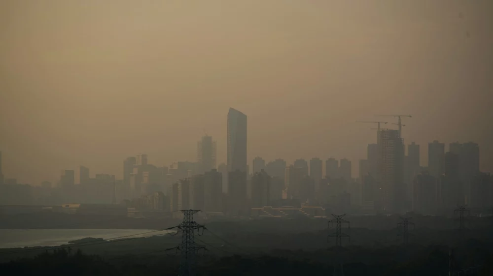 city with smog