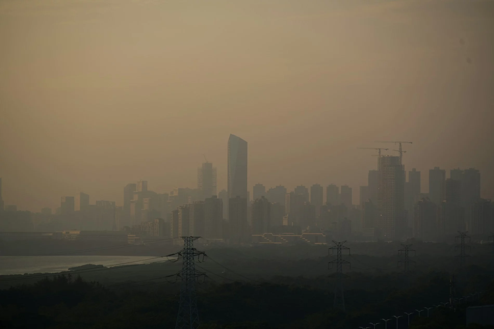 city with smog