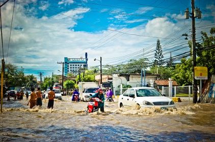 Flooded street