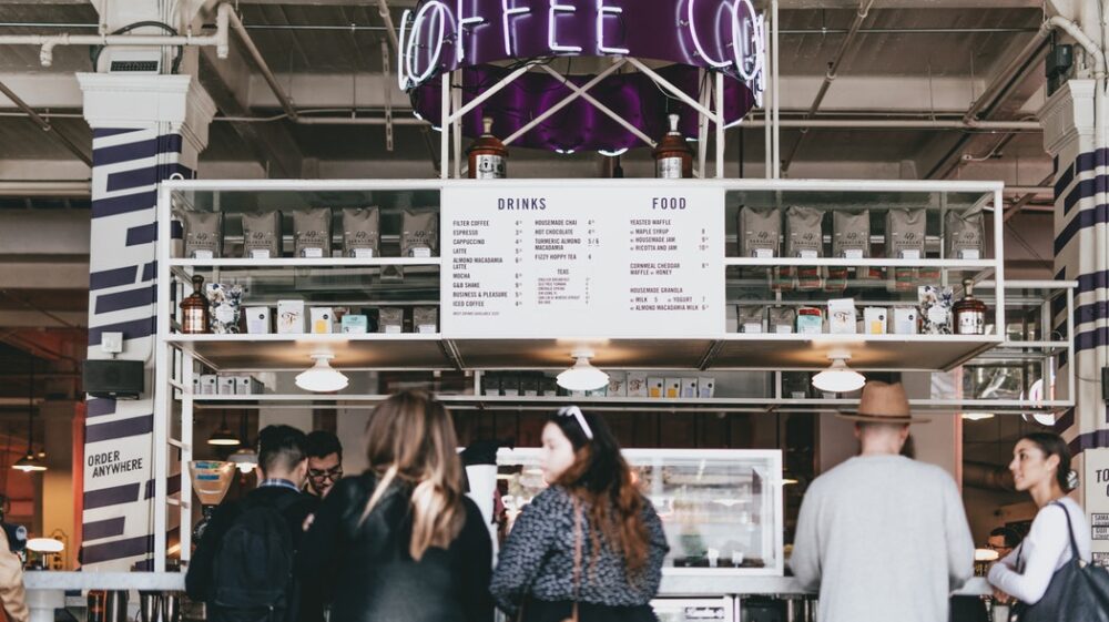 Buying coffee