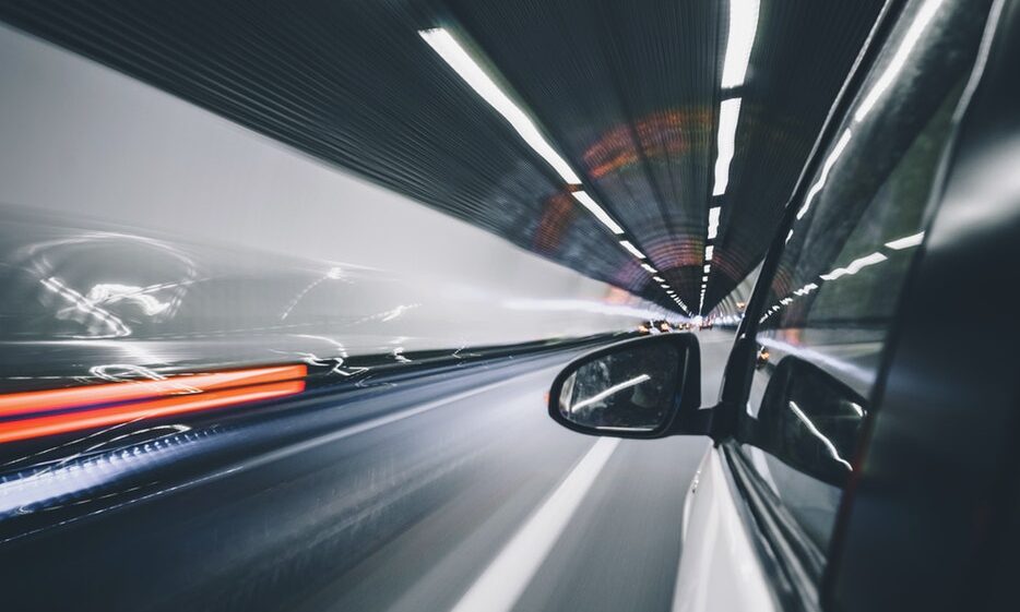 Car in tunnel