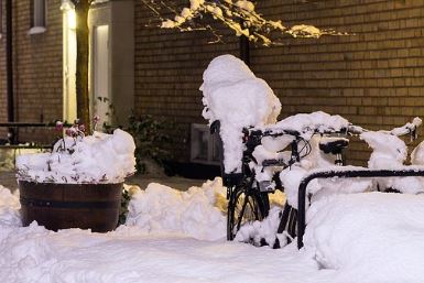 Snowy bike