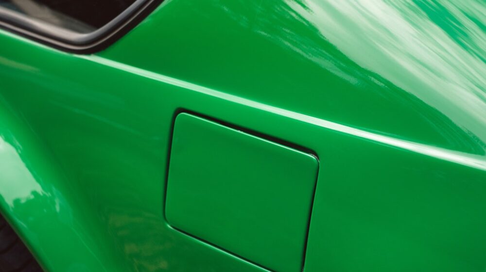 A green car