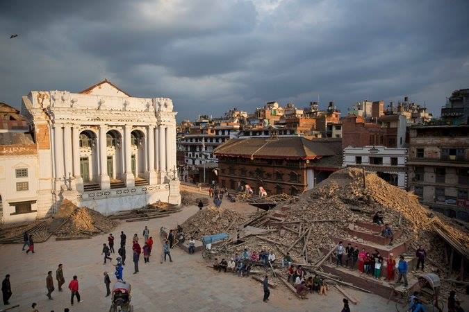 earthquake Nepal Basantapur Durbar Square April 2015