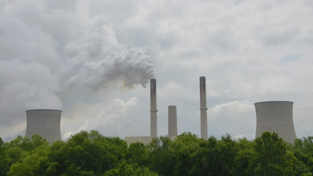 power plant stacks