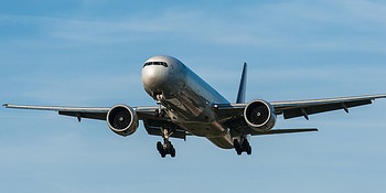 civilian plane in flight