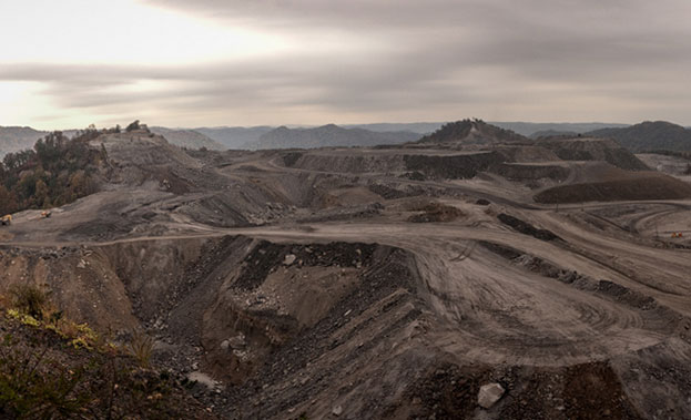 The Kayford Mine, created through mountaintop removal