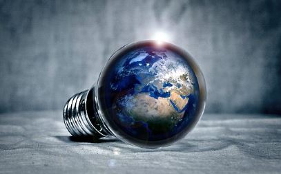 Globe in a lightbulb
