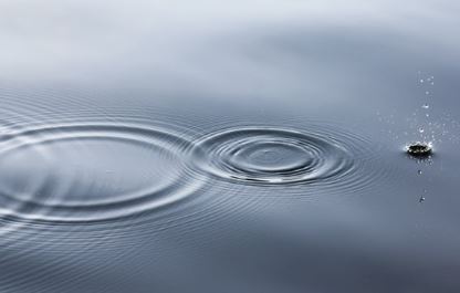 Ripples on the water