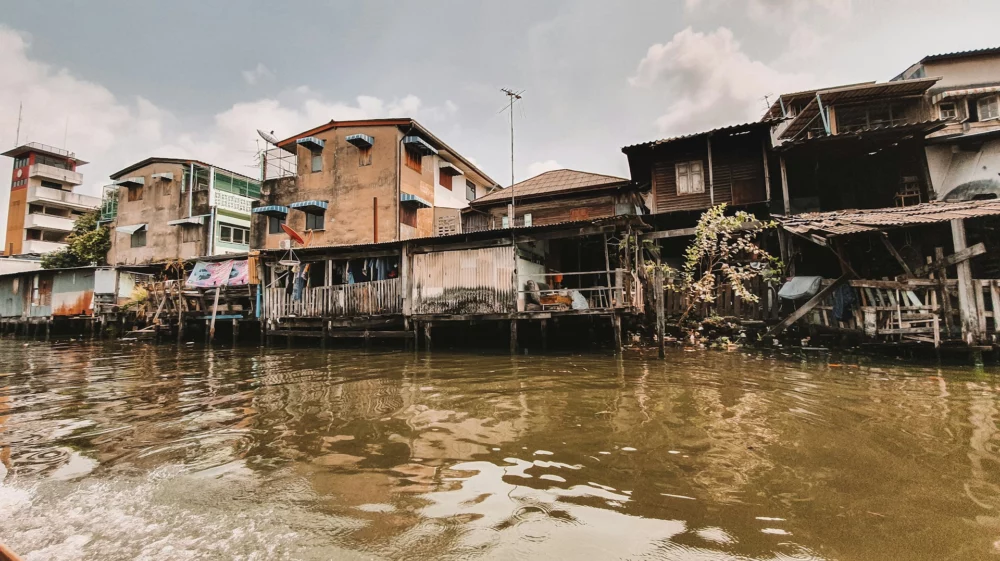 buildings and water