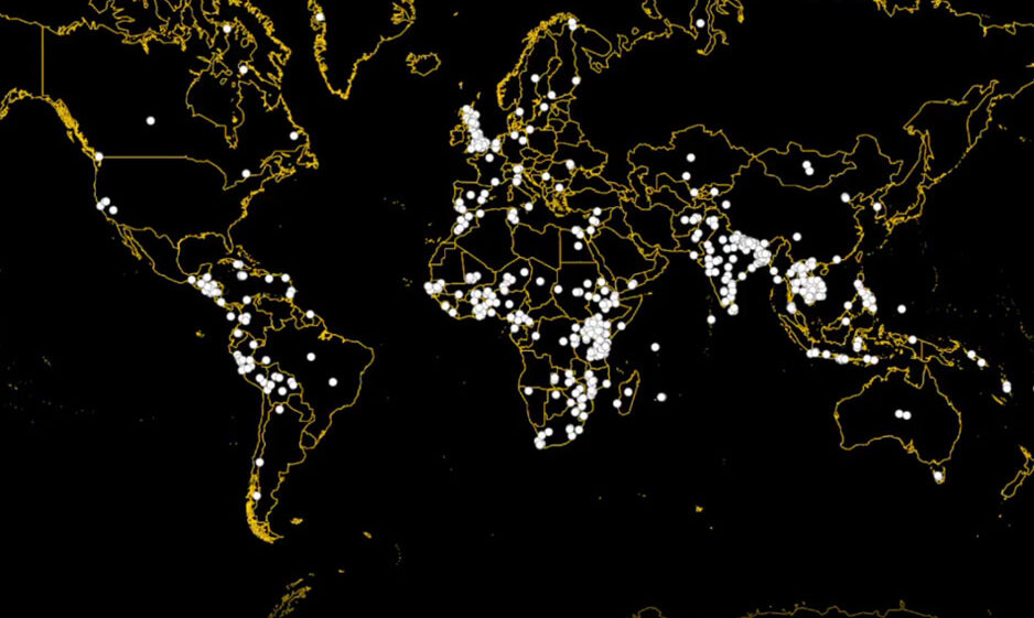 Global map of weADAPT case studies in 2017
