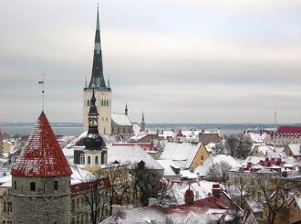 Tallin covered in snow