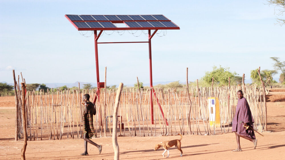 solar panel for powering a water pump in Kenya