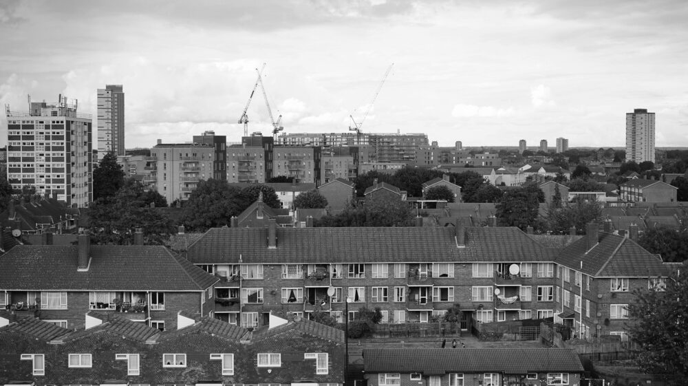 Urban skyline in the United Kingdom