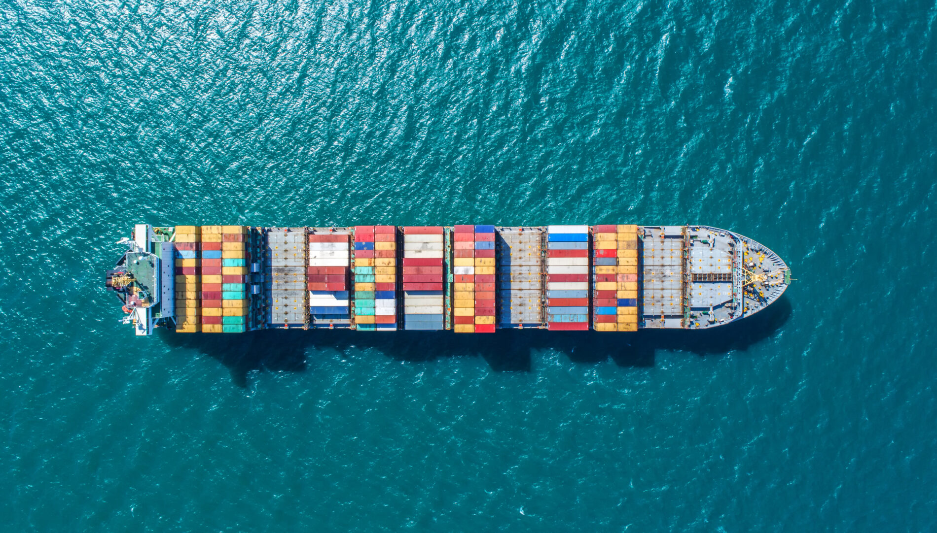 Container ship in import/export and business logistics