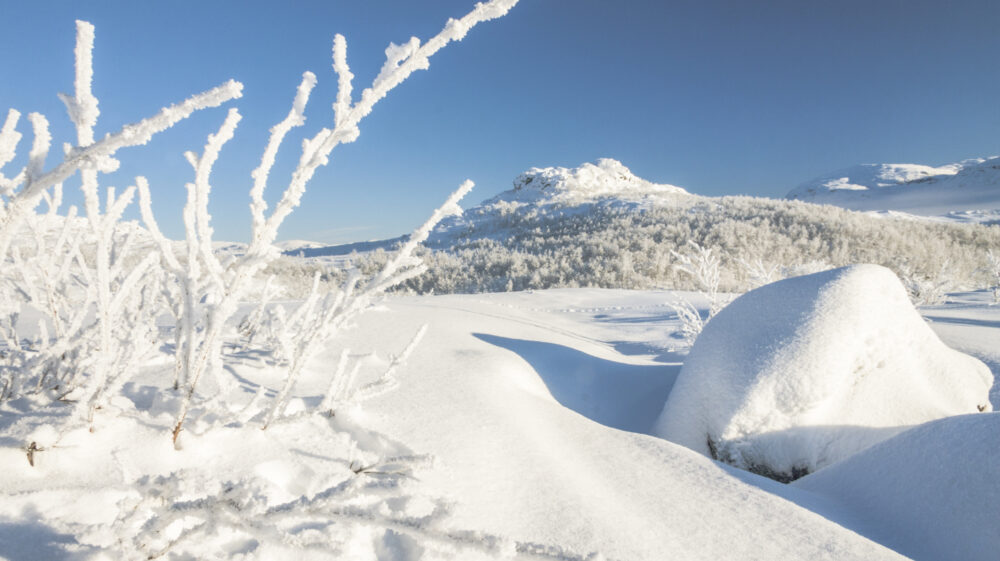 Winter landscape in Riksgränsen, Kiruna, Sweden