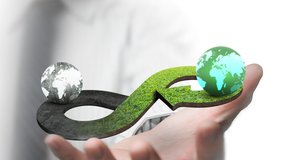 Green circular economy concept. Credit: Getty Images / BsWei