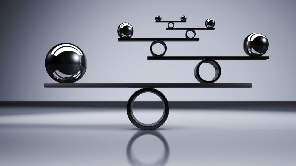 balancing multiple metal balls