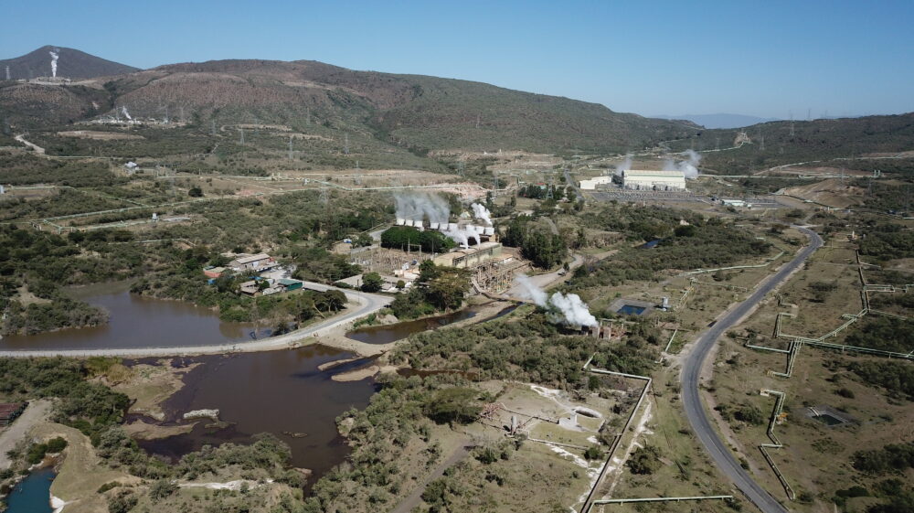 Olkaria I and IV geothermal power plants, Rift Valley, Kenya
