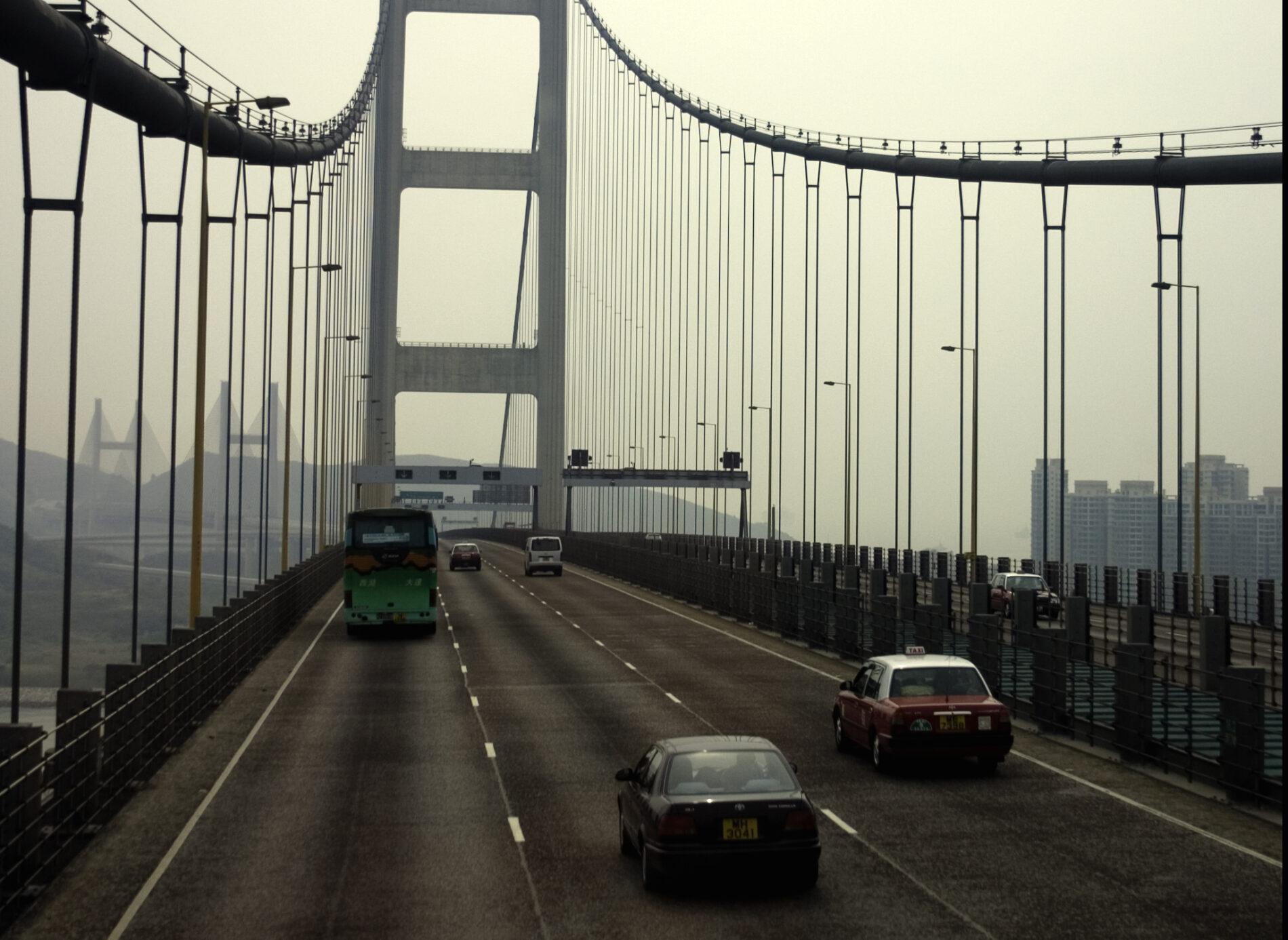 forward view from driving across a bridge