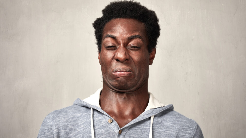 Man disgusted
