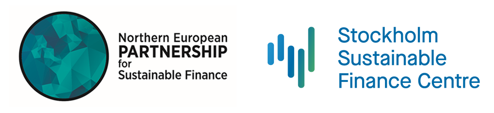 Logos of the Northern European Partnership for Sustainable Finance (NEPSF) and SSFC