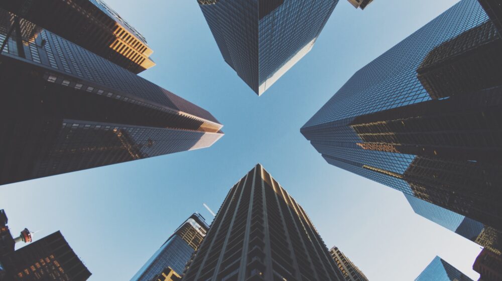 Tall skyscrapers in Calgary, Canada